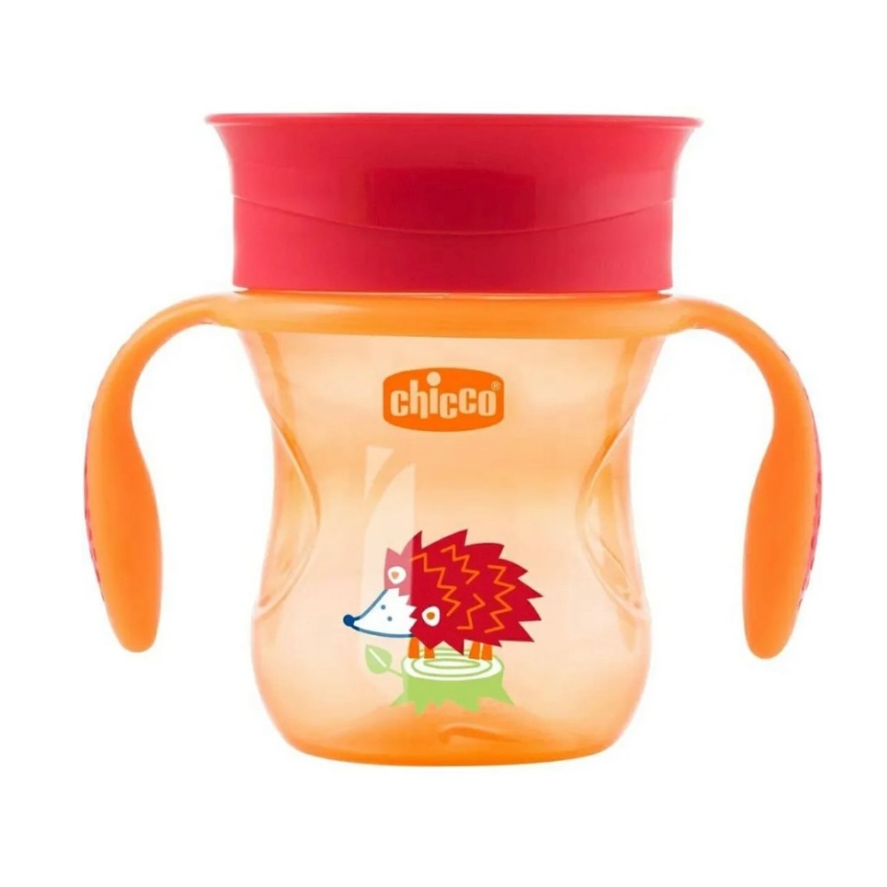🆕 NWT Chicco Natural Fit Training Sippy Cup Orange Hedgehog 7oz 6m+